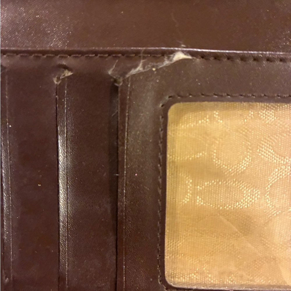 Coach Signature Canvas Wallet in Brown and Tan - Picture 4 of 5